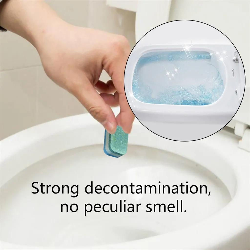 Очиститель для туалета, 5 шт., автоматический отбеливатель для унитаза, очиститель бачка, синие таблетки, очиститель слива, Очищающий унитаз для уничтожения бактерий