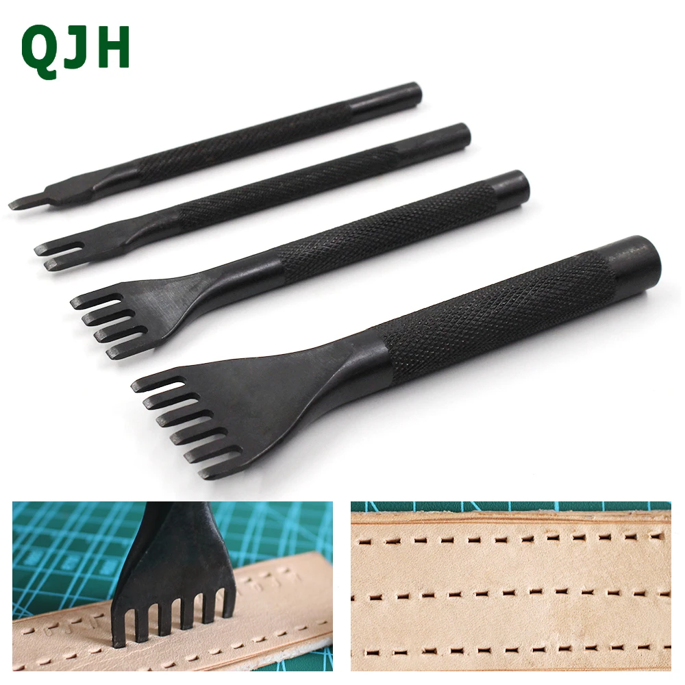 

3mm Leather Craft Hole Punching Flat Tool Punch Sewing Leather Chisel Tool Leather Chisel Stitching Tool