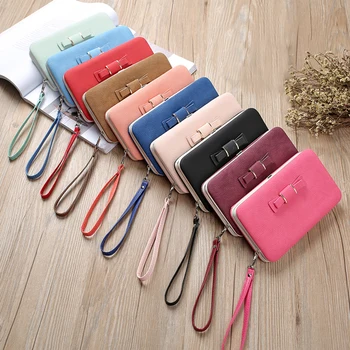 

Wallet Women 2019 Lady Short Women Wallets Fashion Bow Purses Small Fold PU Leather Female Coin Purse Card Holder