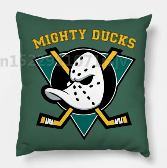 photo color Pro Ice Hockey League Team Variety Logo Pillow Case linen print pillowcase 45X45cm,55X55cm(Two side - Color: photo color