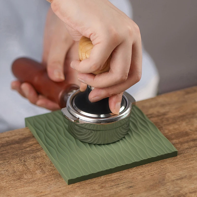Espresso Coffee Tampers Mat Anti-skid Food Safe Silicone Corner Coffeeware Tamping Pad Accessories Barista Tools | Дом и сад