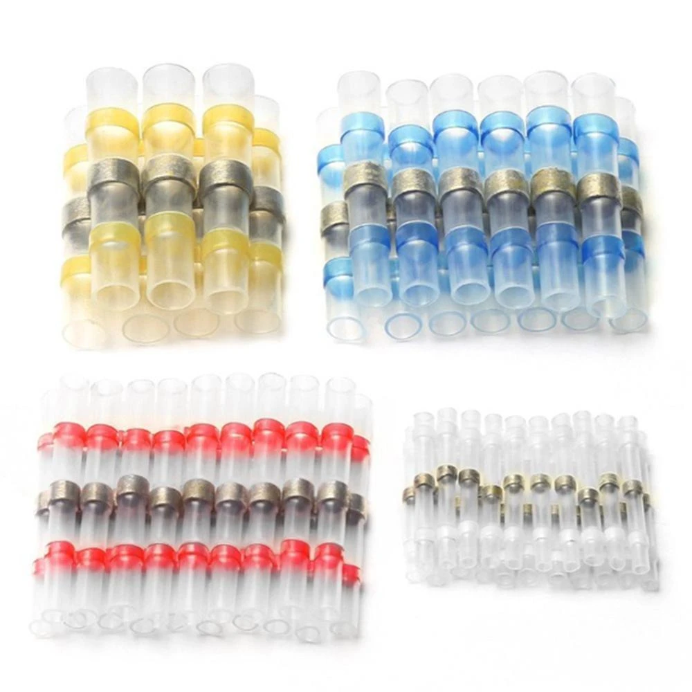Heat Shrinkable Wire Connectors 10pcs Waterproof Sleeve AWG22 18 Butt