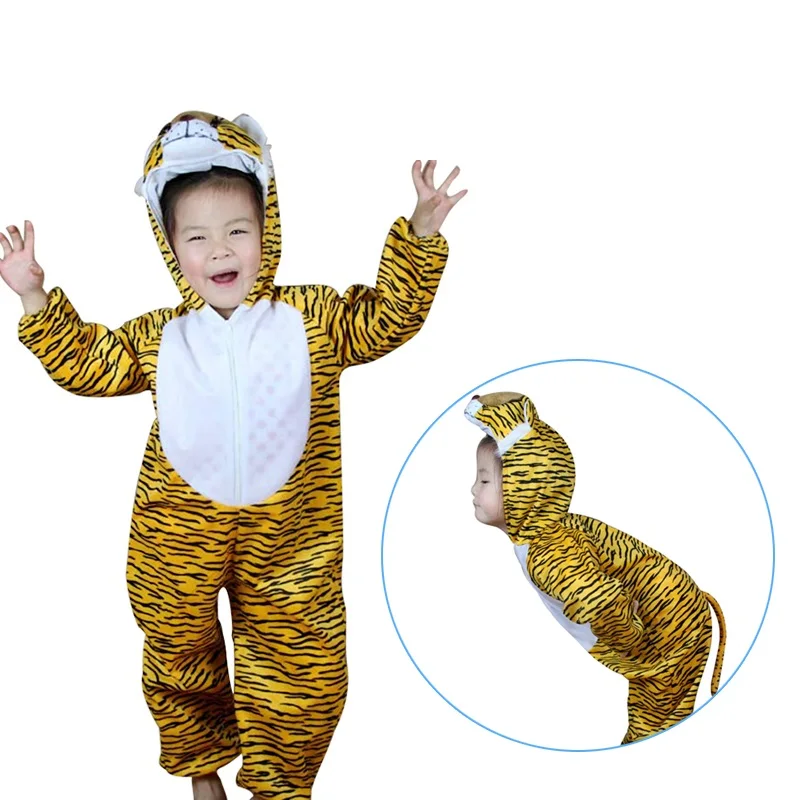 Kids Cartoon Animals Tiger Costumes Boys Girl School Stage Halloween Cosplay Costume Anime Disfraces Dress Up Role Play Jumpsuit Kids Cartoon Animals Tiger Costumes Boys Girl School Stage Halloween Cosplay Costume Anime Disfraces Dress Up Role Play Jumpsuit