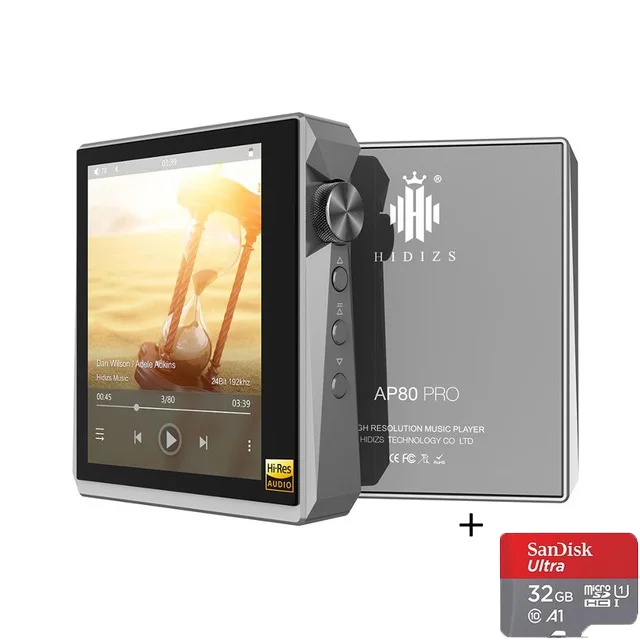 Hidizs AP80 PRO MP3 Bluetooth Music Player With Touch Screen HiFi Portable FLAC LDAC USB DAC DSD 64/128 FM Radio DAP 