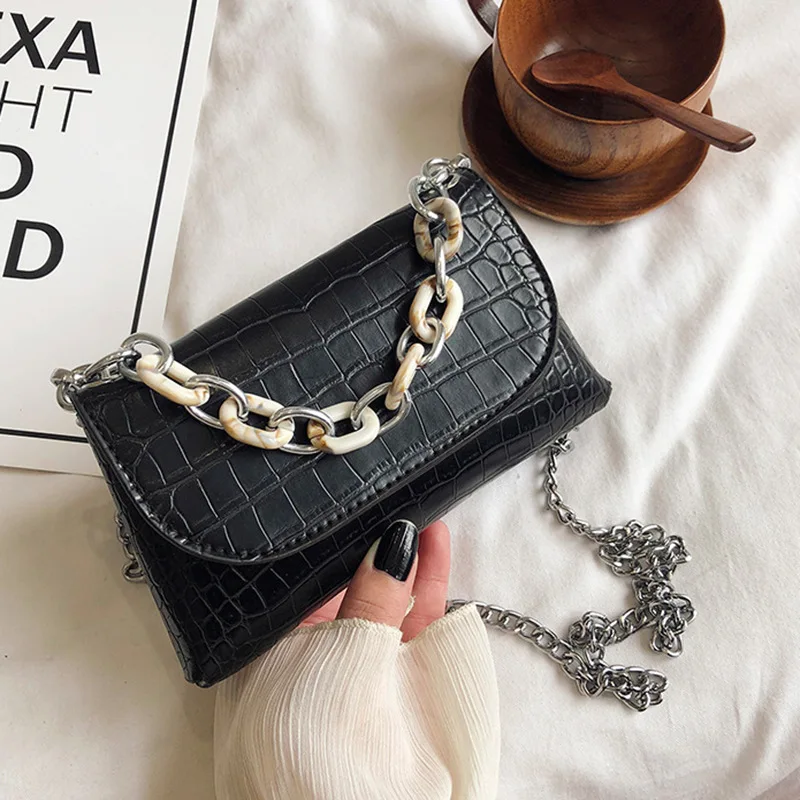 2020 New Fashion Crocodile Pattern Women Shoulder Bags Retro PU Leather Ladies Small Messenger Handbag Purse and Handbags |