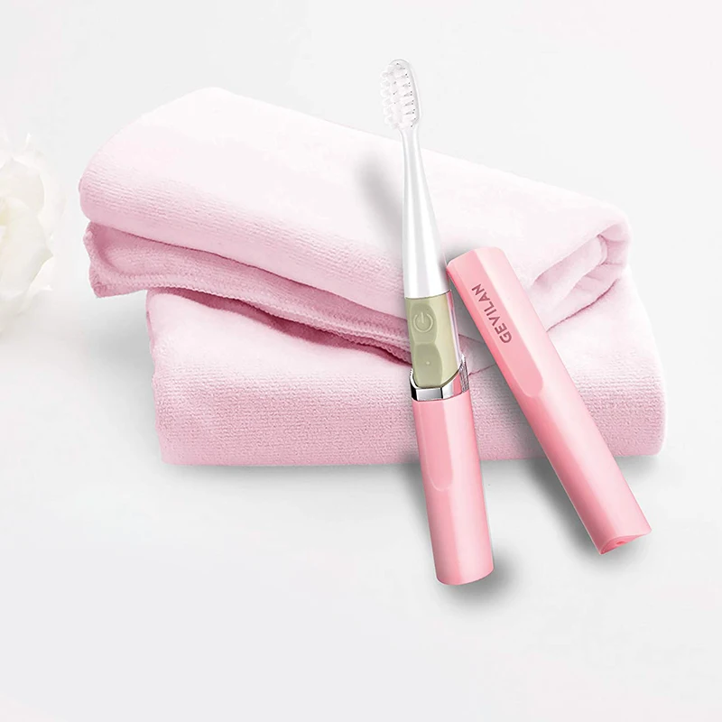 Gevilan Travel Electric Toothbrush 2 Replacement Heads, Waterproof