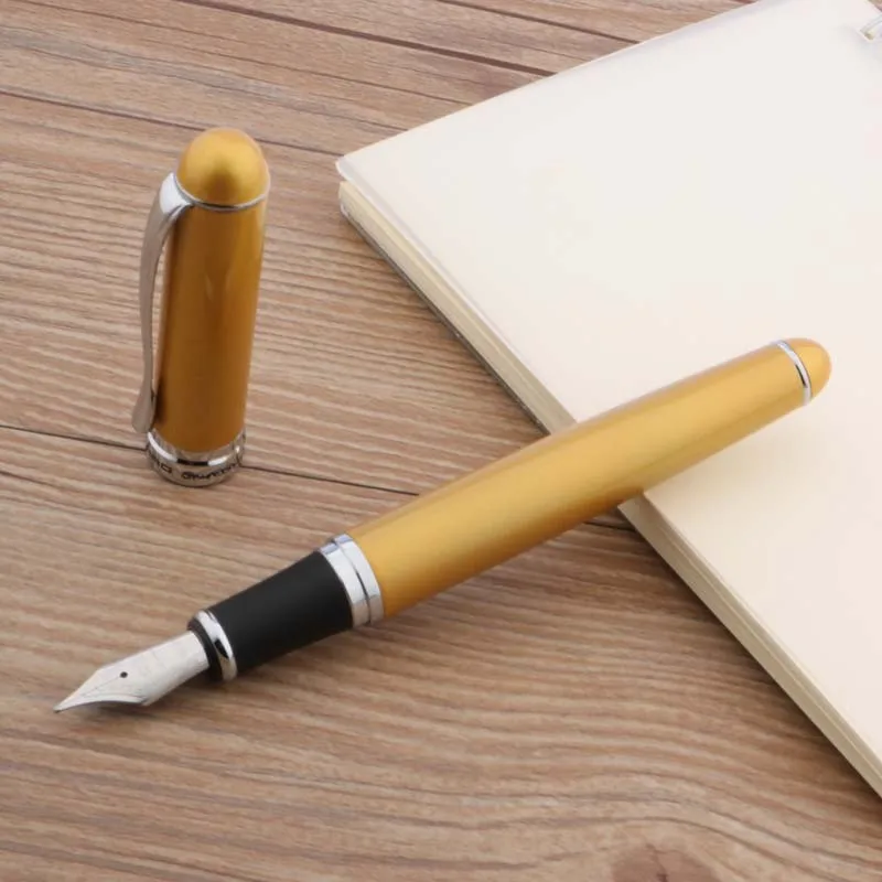 JINHAO X750 металлическая Яркая Серебряная перьевая ручка - Цвет: A11
