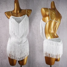 Латинские танцевальные платья для женщин кружевные Клубные вечерние танцор певец развлечения Бахрома Кисточкой розовое платье BL02