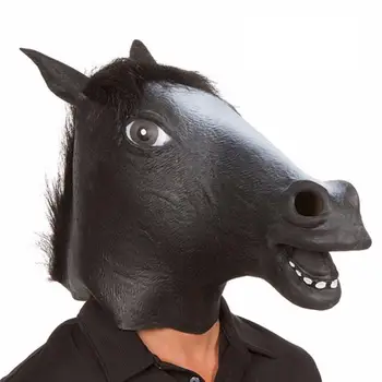 

Halloween Horse Head Latex Mask Cosplay Animal Costume Prop Animal Head Mask Christmas Party Bar Decor