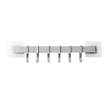 

Bathroom Power Hook Shaver Shape 304 Stainless Steel Wire Drawing Process Adhesive Hook Double Hooks Nailless Hooks