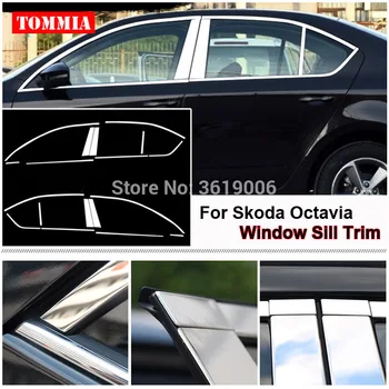 

TOMMIA Full Window Middle Pillar Molding Sill Trim Chromium Styling Strips Stainless Steel For Skoda Octavia 15-18