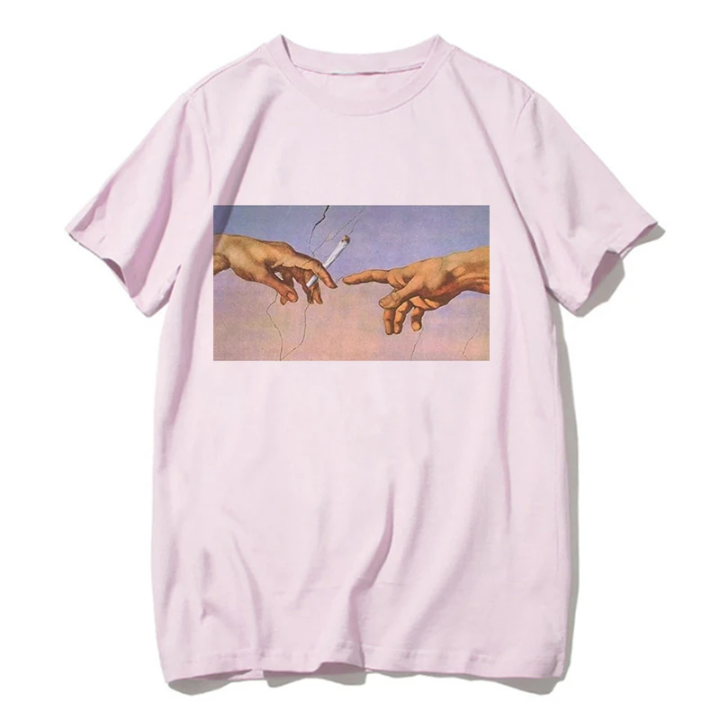 Vaporwave футболка Harajuk топы футболки Sad Girl Ретро аниме Мужская Эстетическая Michelangelo