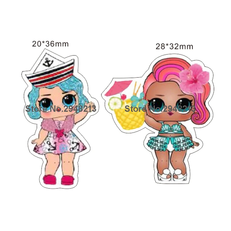 

50pcs Cartoon Popular girl Flatback Resin Planar Cabochon for DIY Craft 1.2inch RET1623