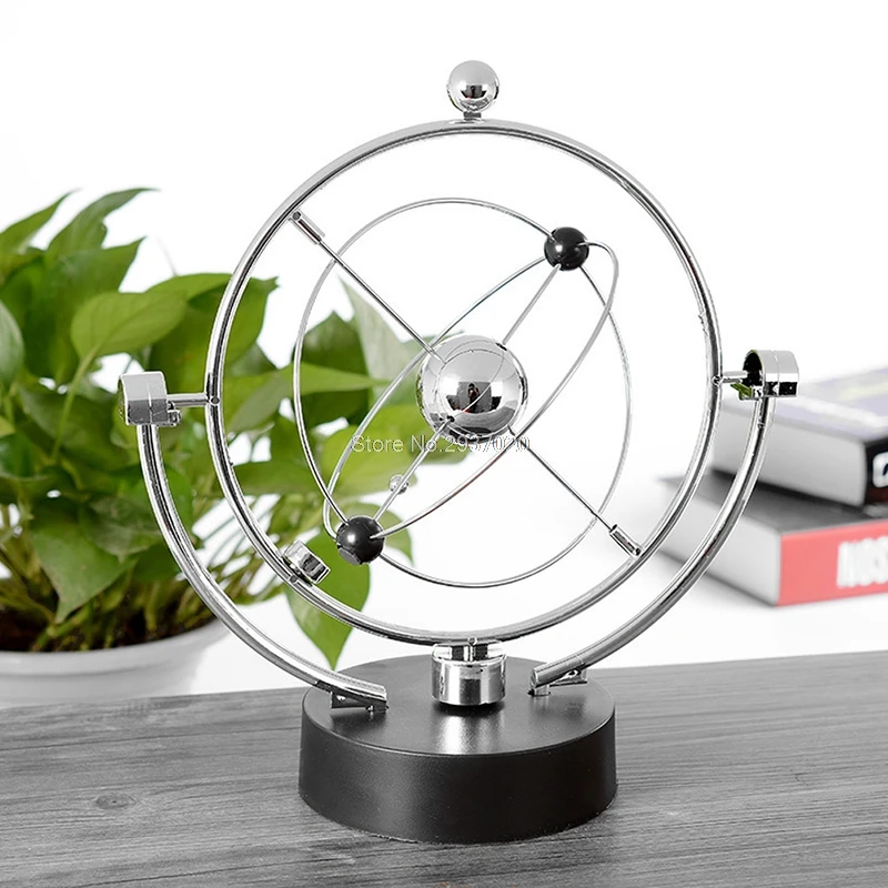  Kinetic Orbital Revolving Gadget Perpetual Motion Desk Office Decor Art Toy Gift Desk Set