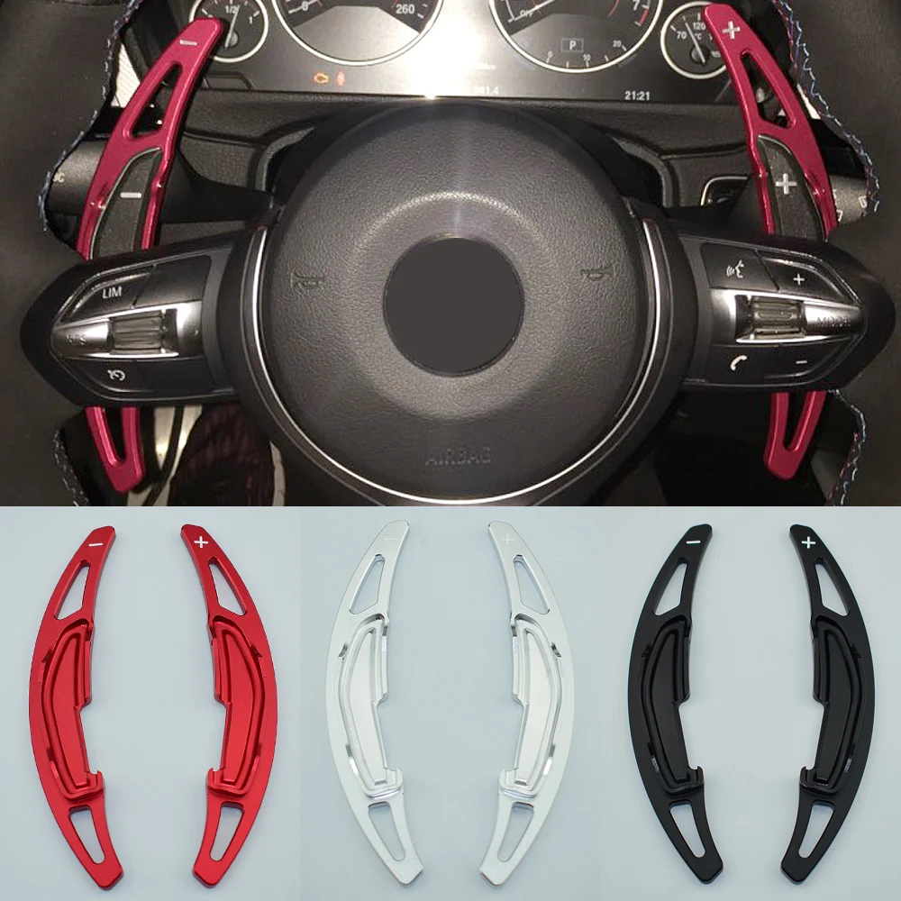 

For BMW M2 / M3 / M4 / M5 / M6 / X5M / X6M Steering Wheel Transmission Extended Shift Paddle Aluminum Alloy Style 3 Colors