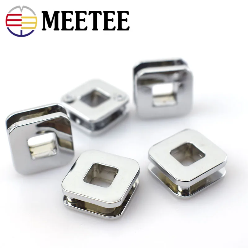 Meetee 5/10 шт. 16 мм металлическая квадратная люверсная Пряжка уплотнительное кольцо