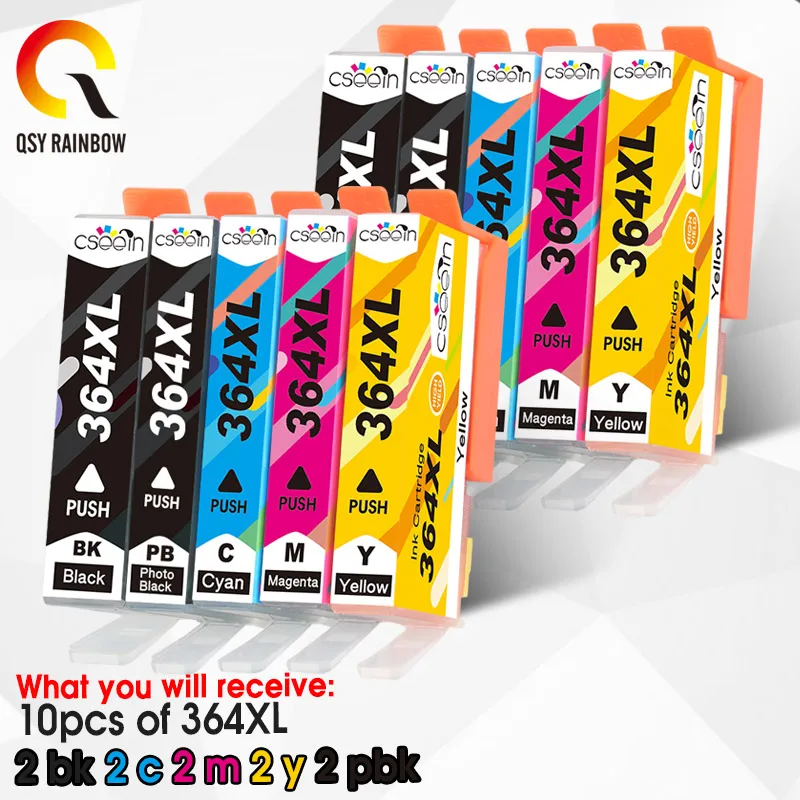 Cartuccia D'Inchiostro Qsyrainbow 364Xl 364 Xl Compatibile Per Hp Photosmart Estation C510 C510A Plus All-In-One B209 B209A B209B B209C
