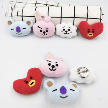 

10Pcs/lot Cute cartoon plush heart brooch soft cute patches appliques small cloud doll sock accessories