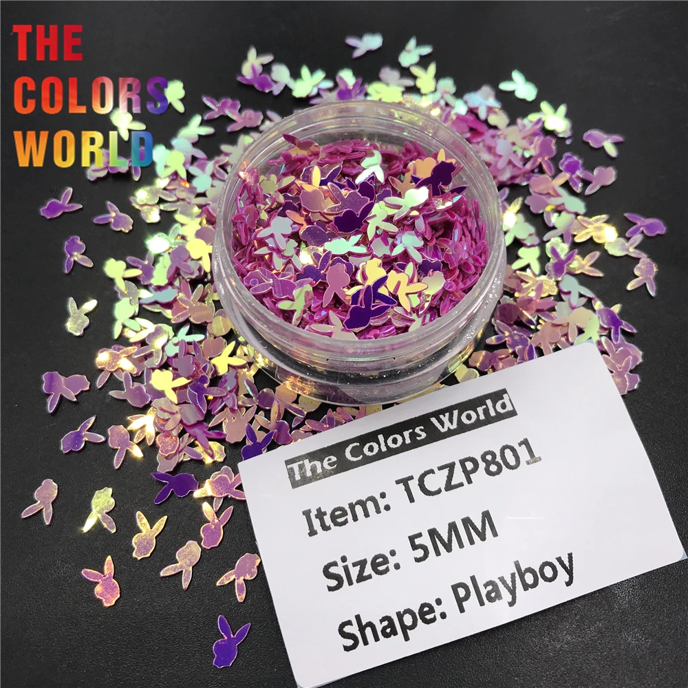 TCT-524 Play boy Bunny Rabbit 5MM Size Sequin Lentejuela Nails Art Decoration Body Art Nail DIY Decoration Crafts Accessories