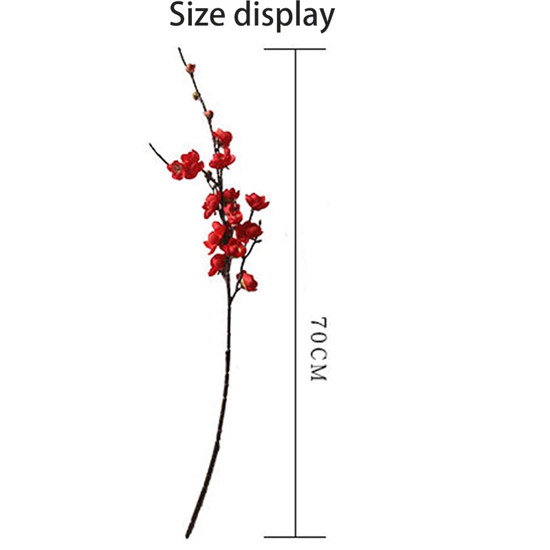 70 см Искусственный цветок сливы ветка шелк домашнее свадебное украшение цветок ветка искусственный цветок