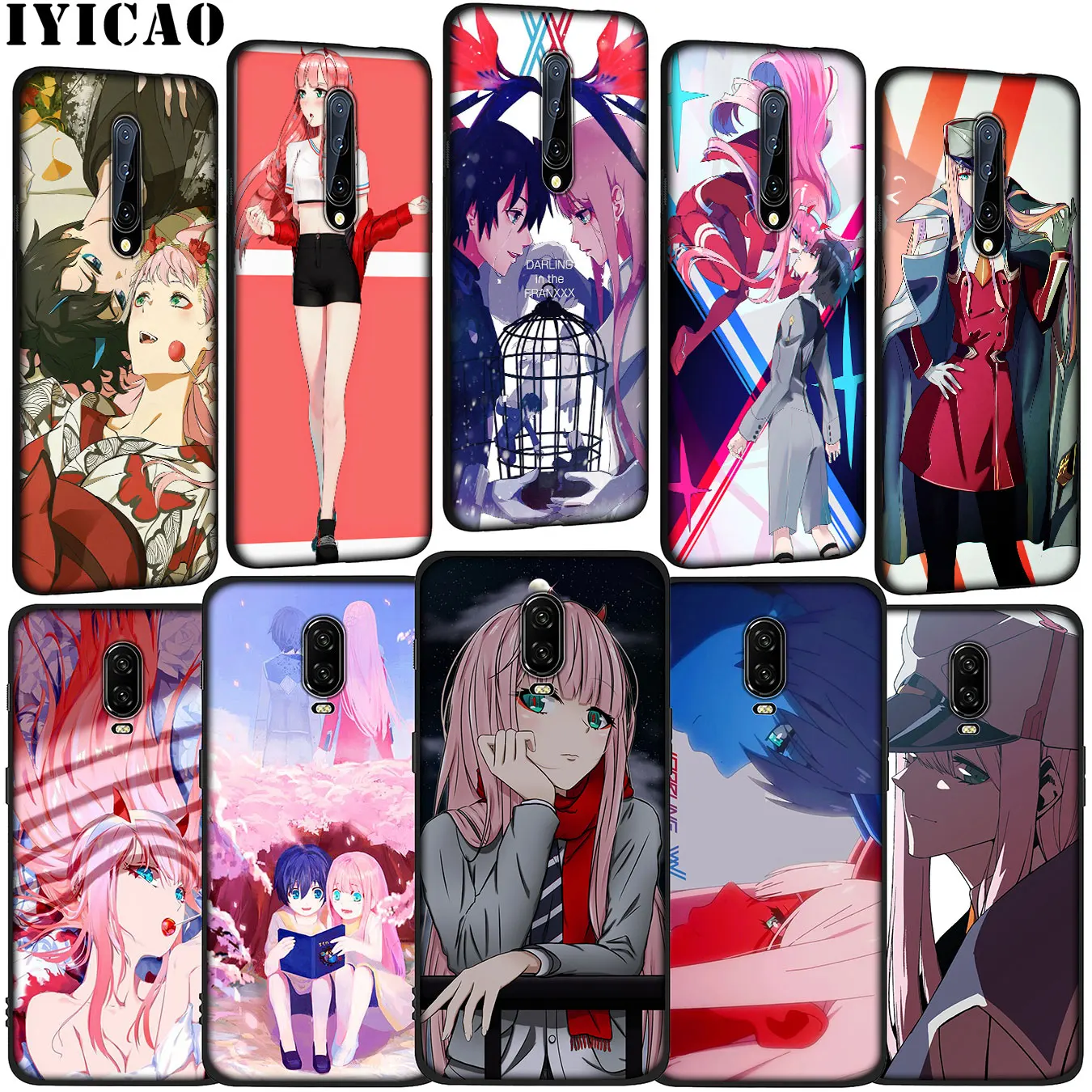 IYICAO Darling in the FranXX аниме Мягкий Силиконовый ТПУ черный чехол для телефона OnePlus 7T 7 Pro