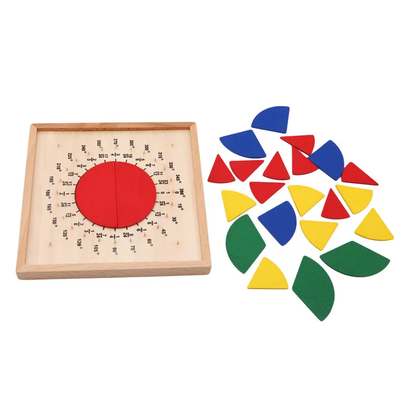 Baby Toys Circular Mathematics Fraction Division Teaching Aids Montessori Board Wooden Toys Child Educational Gift Math Toy