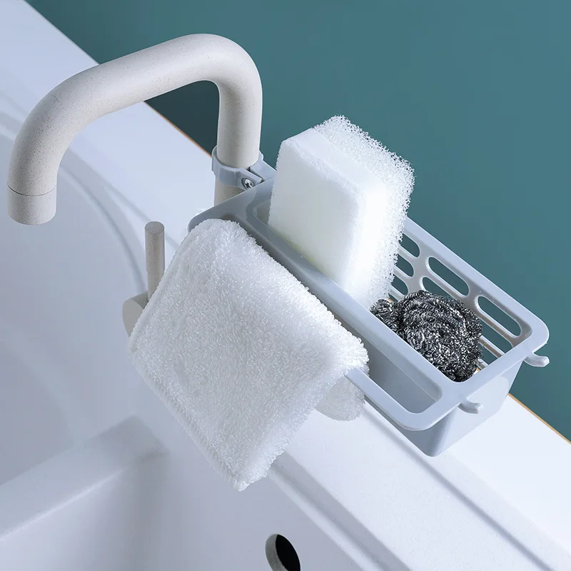 Promotion! Kitchen Bathroom Sink Storage Holder Faucet Clip Adjustable Towel Stand Rack Soap Sponge Dish Cloth Draining Organize
