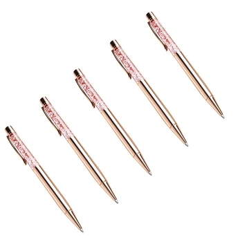 

Quicksand Ballpoint Pen, Dynamic Liquid Flower Pen, Metal Ballpoint Pen, Black Ink Refill Ballpoint Pen Writing Stationery Schoo