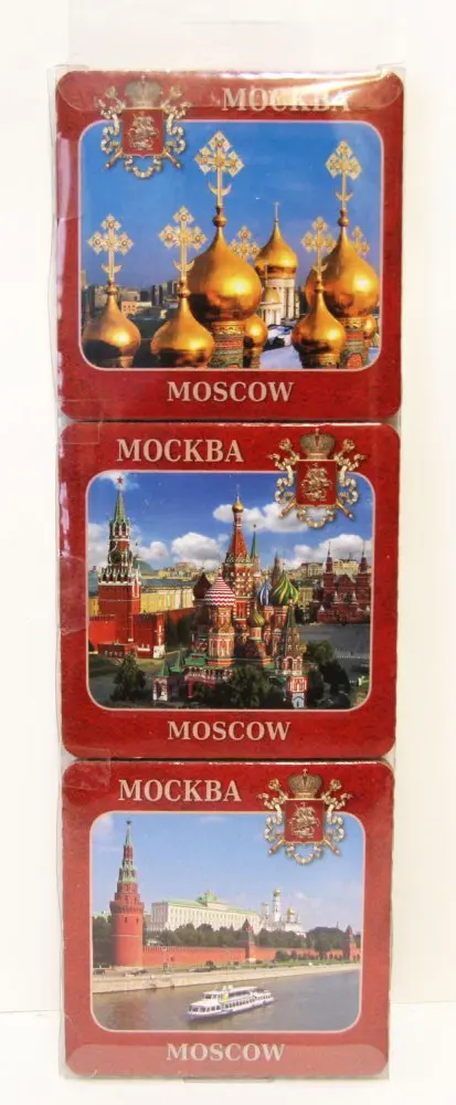 Stand for mugs-Costers 450-6-20 set of souvenir plaquets &quotMoscow. Cathedrals &quotphoto 6 PCs. |