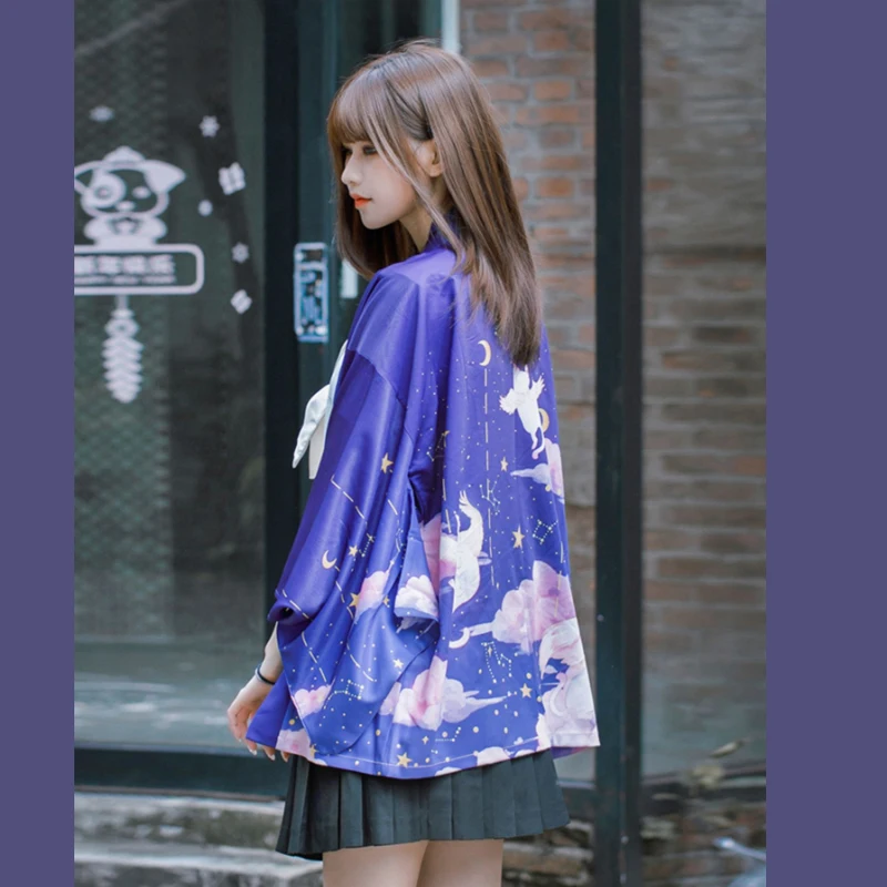 

Kimono Feminino Cardigan Japanese Kimono Mujer Cosplay Blouse Shirt Women 2019 Plus Size Boho Chiffon Long Sleeves Yukata Beach