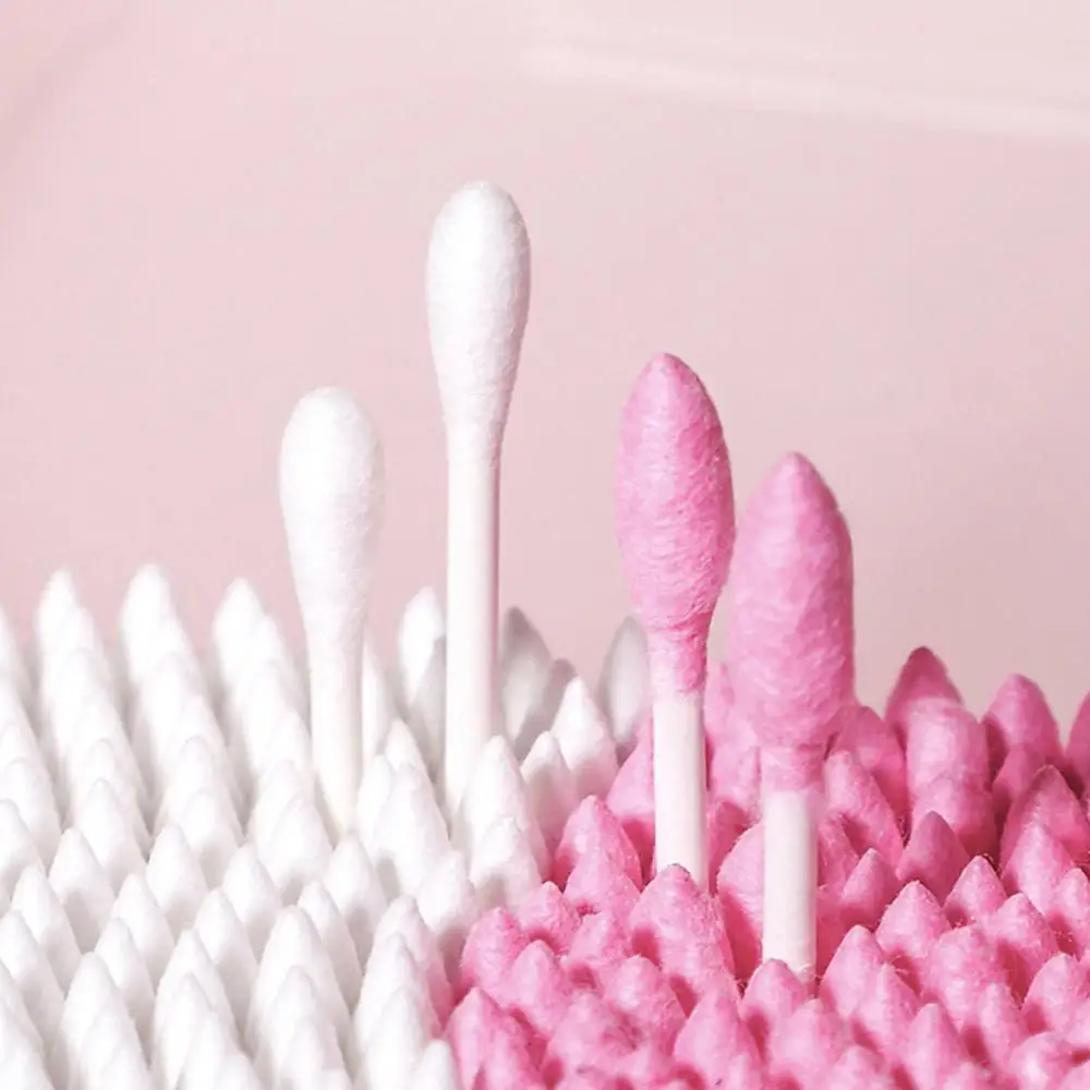 100/200/300pc Pack Double Head Cotton Swab Women Makeup Cotton Buds Tip Wood Sticks Nose Ears Cleaning Health Care Tools