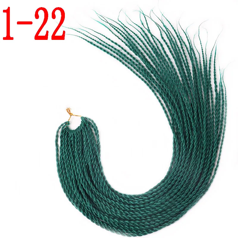 1-22 MERISIHAIR Ombre Сенегальские крученые волосы на крючках косички 24 дюйма 30 корней/упаковка синтетические косички волосы для женщин серый, синий, розовый, бро - Цвет: 1-22