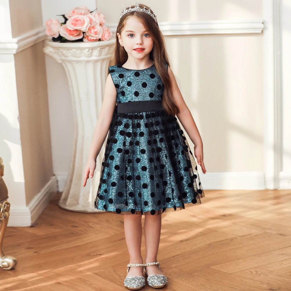 

Vgiee Princess Dress for Girls Kids Fall Winter Style Knee-Length Mesh Bot Kids Dresses for Girls Little Girl Clothing CC619A