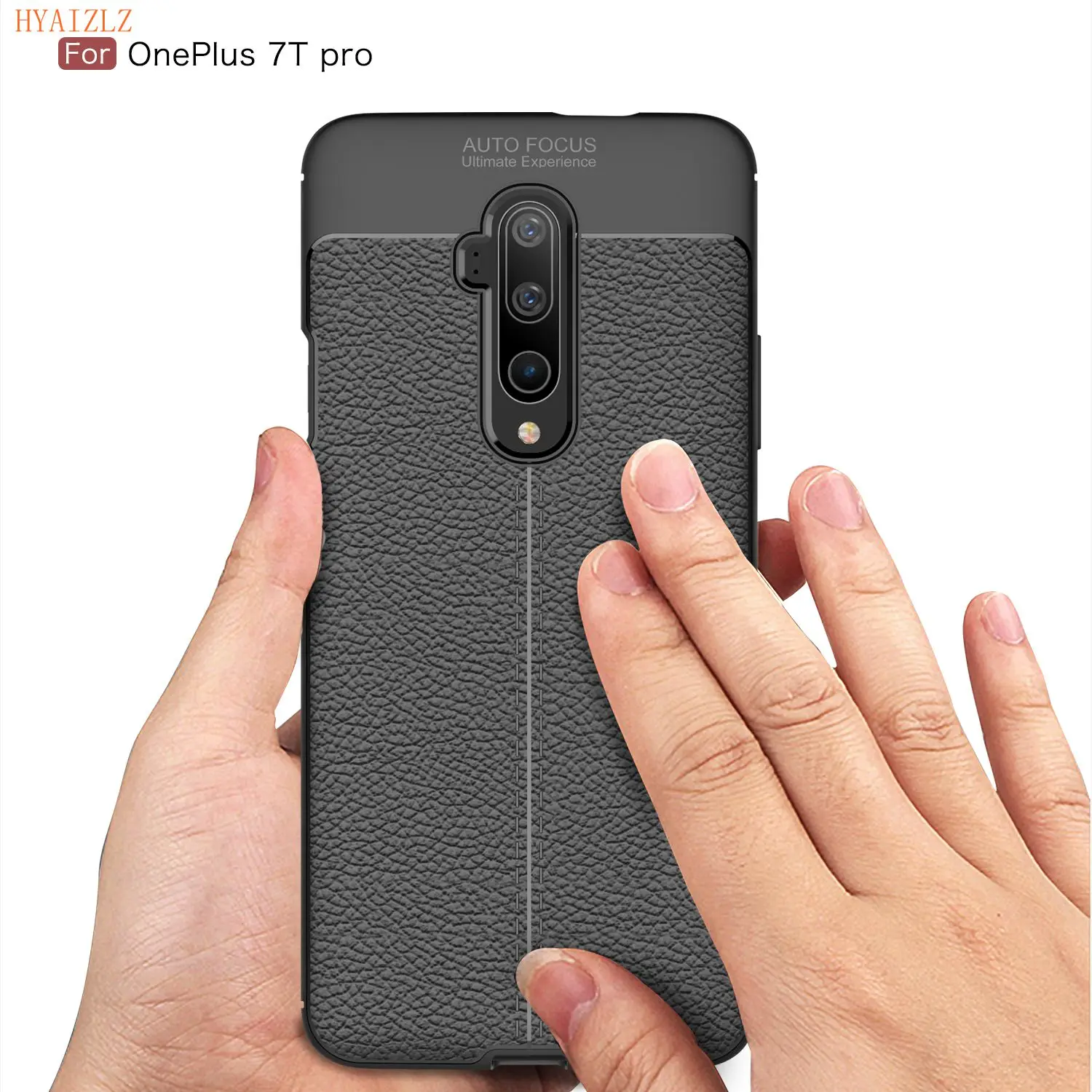 Простой чехол для телефона Oneplus 7T Pro тонкий текстурированный защитный из ТПУ и