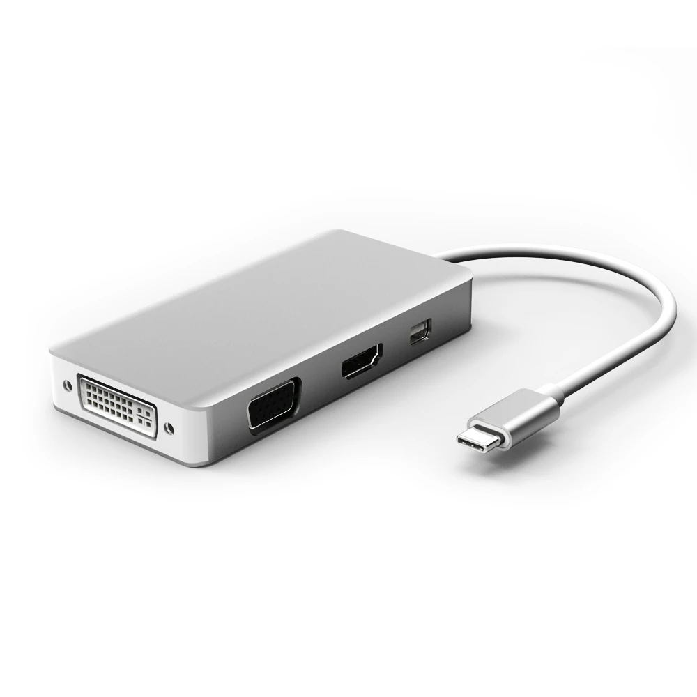 Thunderbolt 3 док-станция USB C type c к Mini Displayport HDMI VGA DVI DP конвертер для MacBook Pro Dell XPS USB C