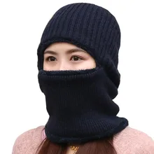 Sparsil для женщин и мужчин зимняя вязаная маска для лица Ушная Защитная шапка шарф 3 комплекта бархатная утепленная крышка ушной воротник пары шляпы