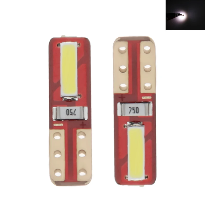 

10pcs T5 LED Car Interior light W3W W1.2W Super bright CSP LED 2SMD Car Dashboard warming indicator Auto Instrument Lamp