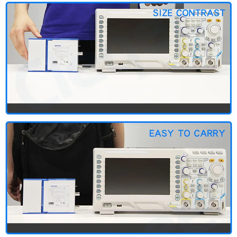 

Portable Digital Oscilloscope USB Charging 2 Channels Bandwidth Virtual Lab Meters JDH99