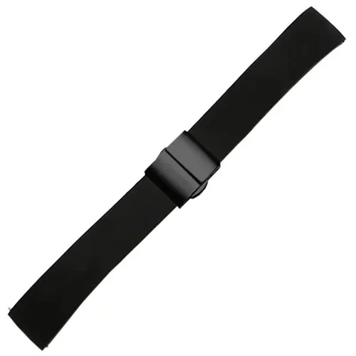 PEIYI мягкий силиконовый ремешок для часов черный, белый, красный, синий, оранжевый браслет сменный резиновый ремешок для мужчин и женщин аксессуары для часов - Цвет ремешка: black black
