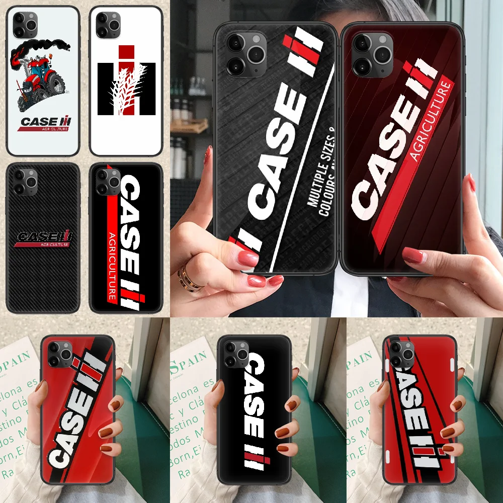 

CASE IH Tractor Phone case For iphone 4 4s 5 5S SE 5C 6 6S 7 8 plus X XS XR 11 12 mini Pro Max 2020 black prime painting hoesjes