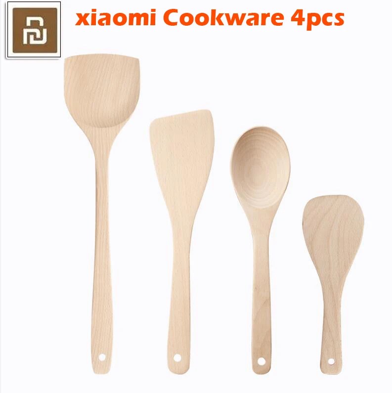 Экологичный кухонный инструмент Xiaomi на цепочке деревянный комплект для умного