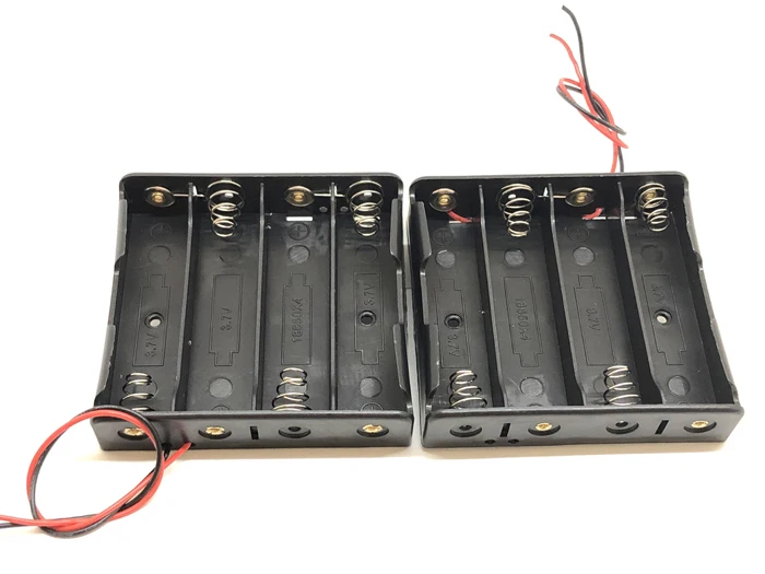 

MasterFire 500pcs/lot Plastic 18650 Battery Storage Case Box Holder Container With Wire Leads For 4 x 18650 3.7V Batteries