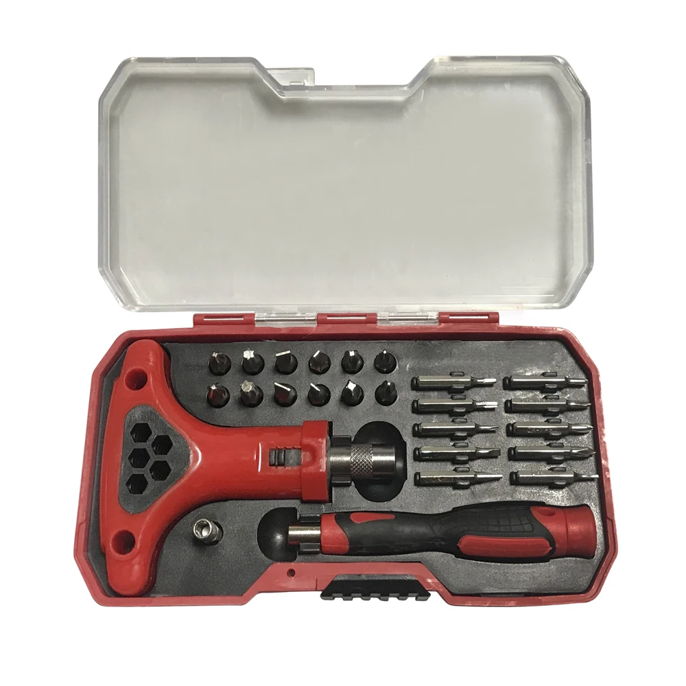 Hand Tool Set General Hand Tool Kit with Plastic Tool box Storage Case Combination Hammer Socket Wrench Screwdriver