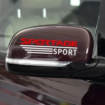 

2PCS Auto Sports Rearview Mirror Stickers Decal For Kia Sportage 3 4 QL Vinyl Reflective Decal Car Styling Car Decor Accessories