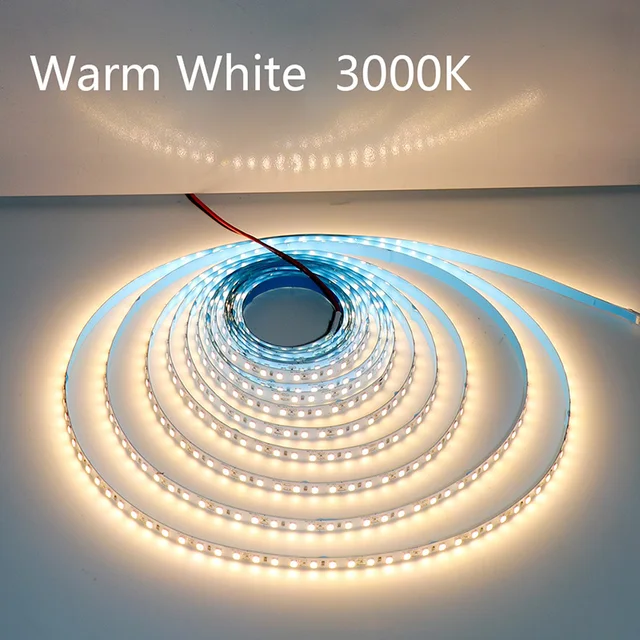 5M 600LEDs LED Strip 2835 DC12V 24V 120LEDs/m Home Lamp Strip Red Ice Blue Green Yellow Pink Flexible And Cuttable Soft Lamp Bar 3000K