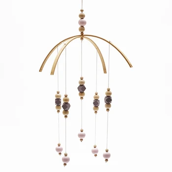 

Baby wooden Wind Chimes Crib decor Beads bell room Windbell kids toy gift Ornament Bed bell decoration Nursery YZL040