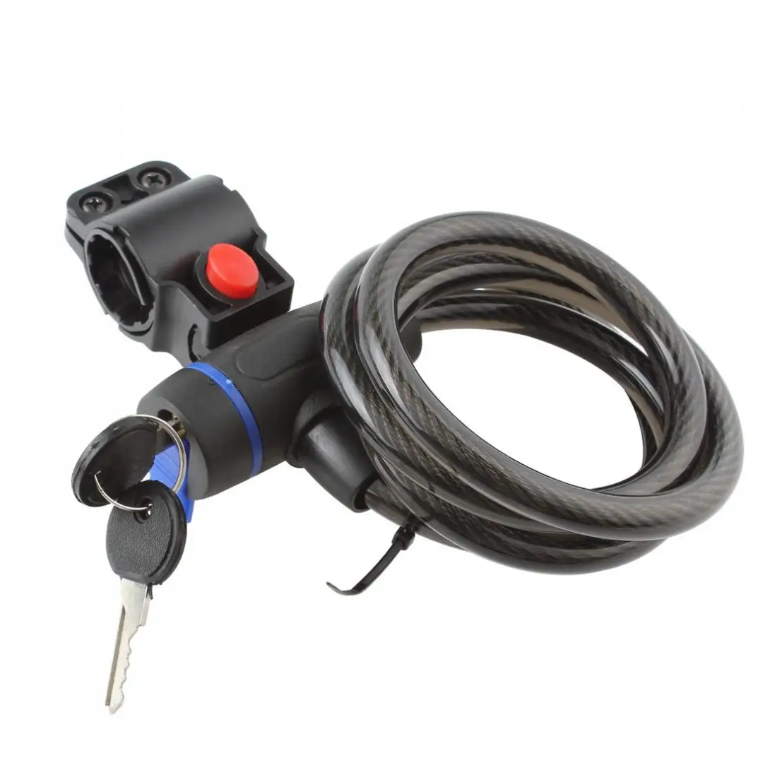 

Bike Cycle Heavy Duty Coil Combination Security Lock Steel Spiral Cable Bicycle Lock