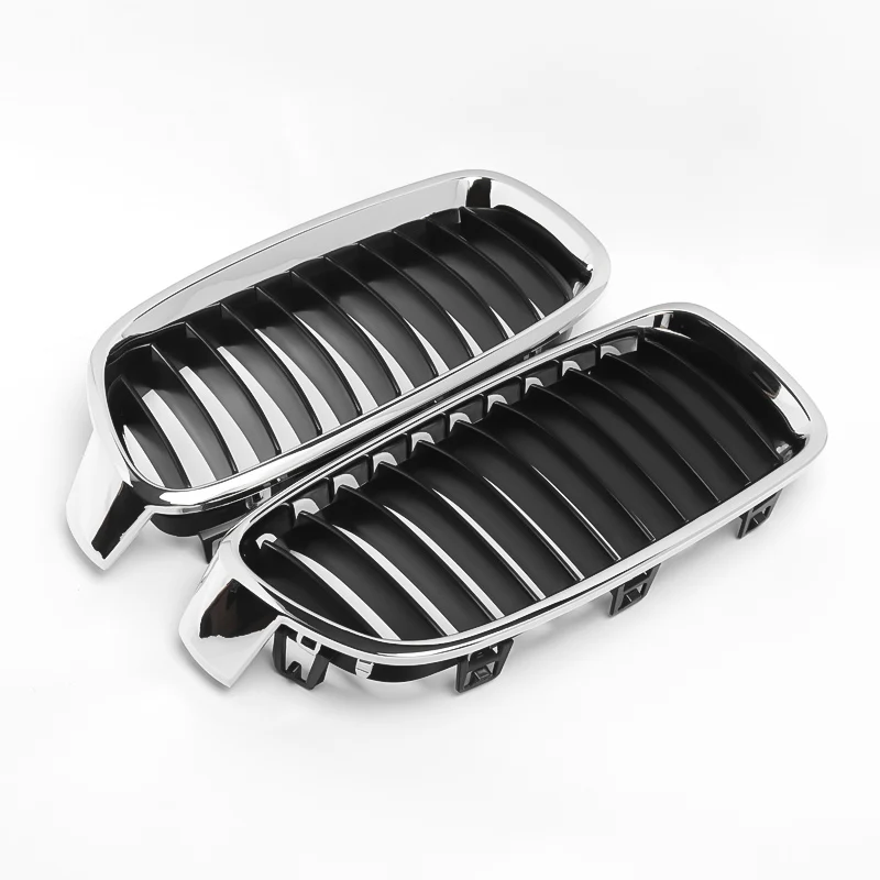 MagicKit for BMW F30 F31 F35 3 Series 2012- 1Pair Front Kidney Grill Grilles Chrome With Black Car Styling Racing Grille