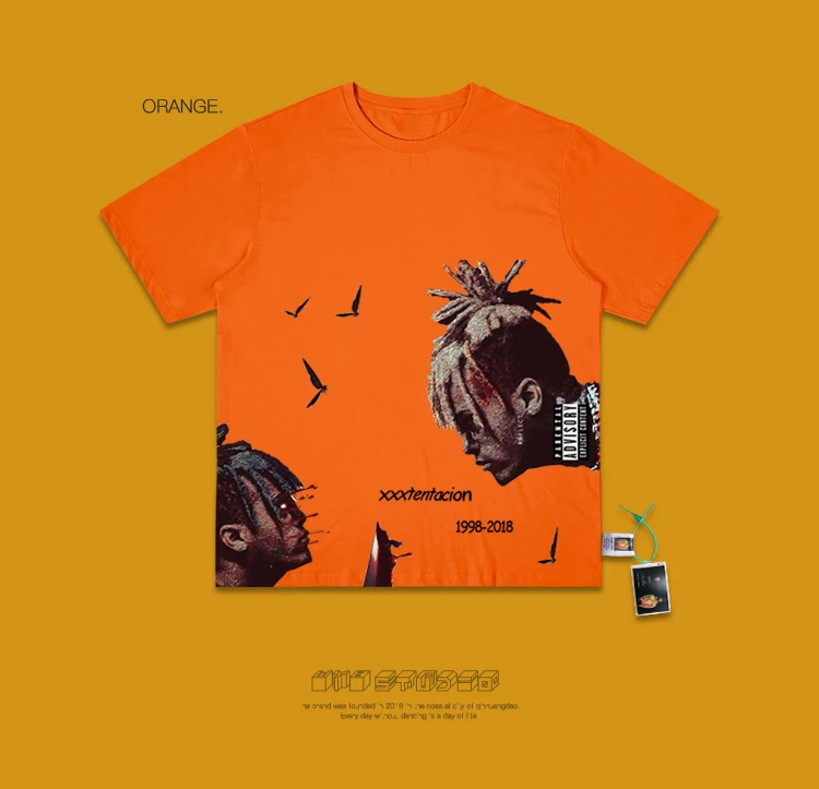 Ins Studio Xxxtentacion юбилейный Фонд футболка с короткими рукавами очень фея западный стиль настоящая одежда