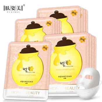 

10Pcs FUZIMEI honey Nourish skin face mask Moisturizing sheet mask Oil-control korean facial mask antiallergic beauty skin care